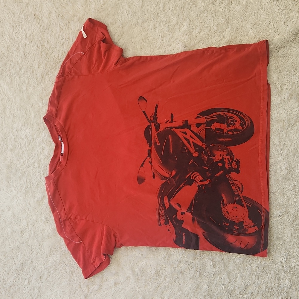 PUMA X DUCATI motorcycle t-shirt XL mens red tee